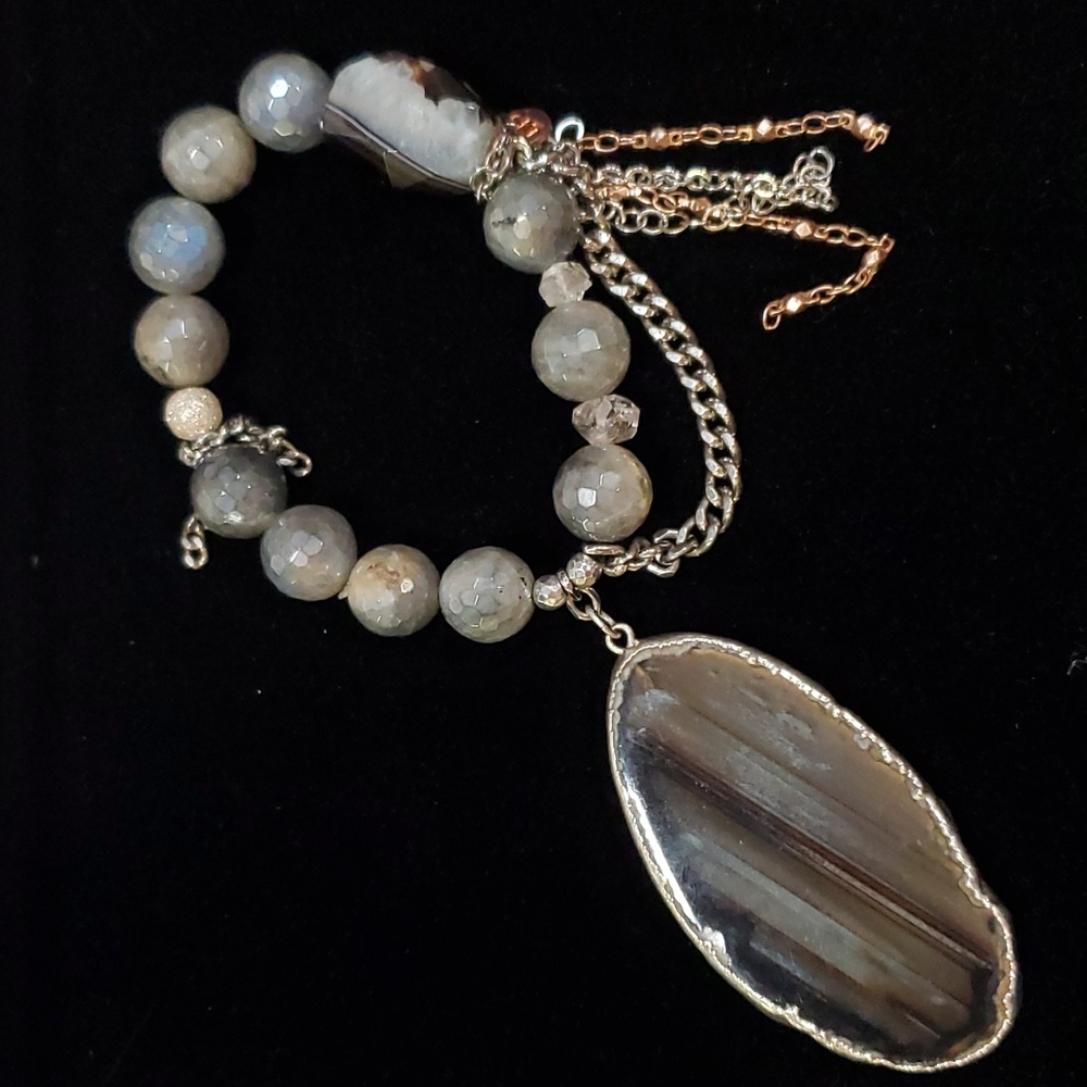 LOVEthirteen Stretch Bracelet with Authentic Stones